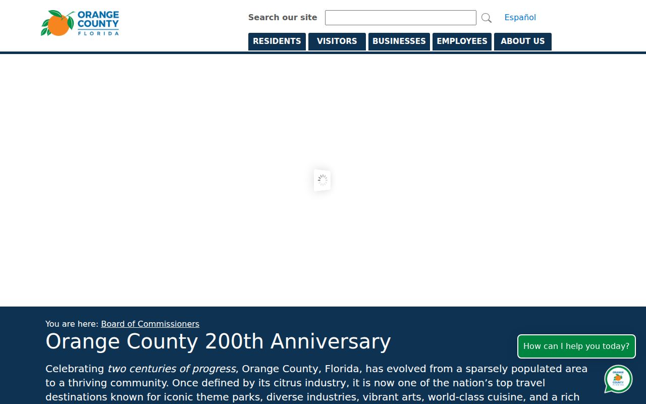 Orange County bicentennial timeline providing context for Orlando neighborhood records