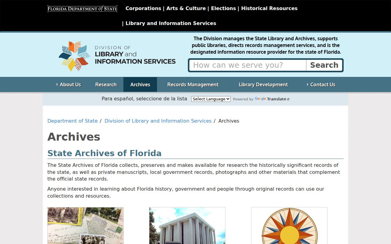 Orlando previous residents research through the State Archives of Florida