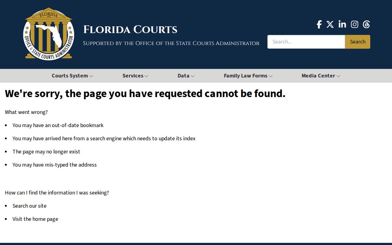 Florida Fifth District Court of Appeal online public docket information